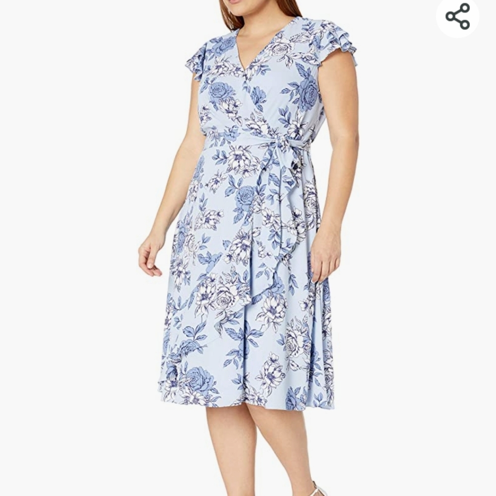 Jessica Howard dress blue floral 18W